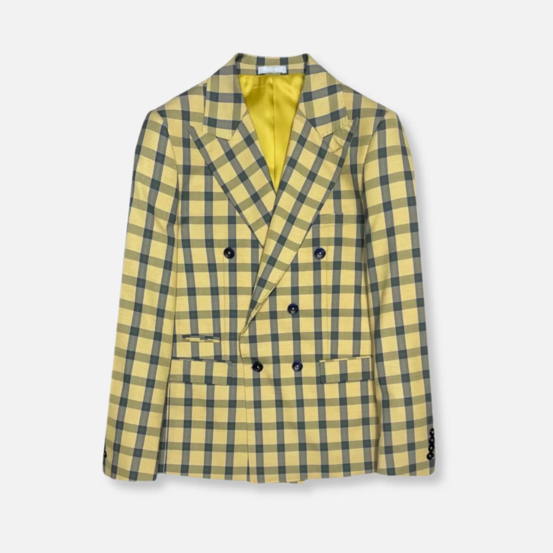 New Edition Fashion Blazers & Sportcoats-Zeus Plaid Sport Coat Yellow